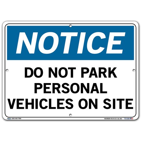 Vestil Aluminum Sign, 14-1/2" W, 10-1/2" H, English, Aluminum, White SI-N-67-C-AL-063